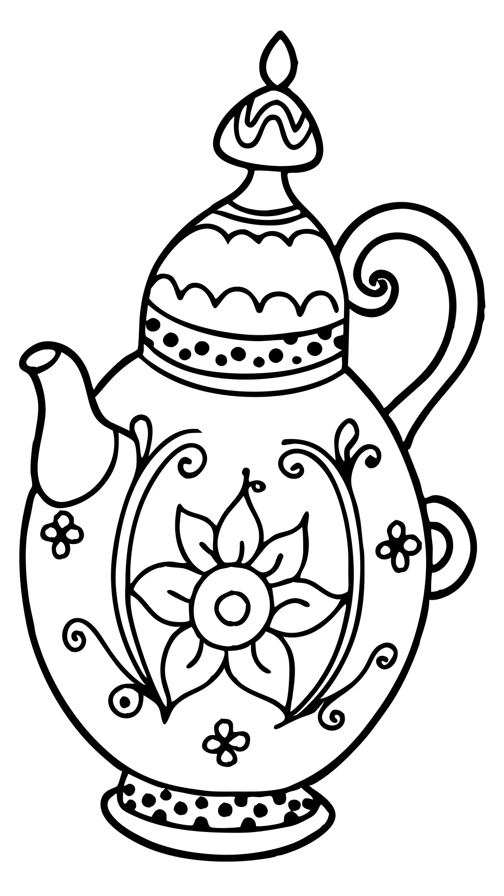 teapot coloring page